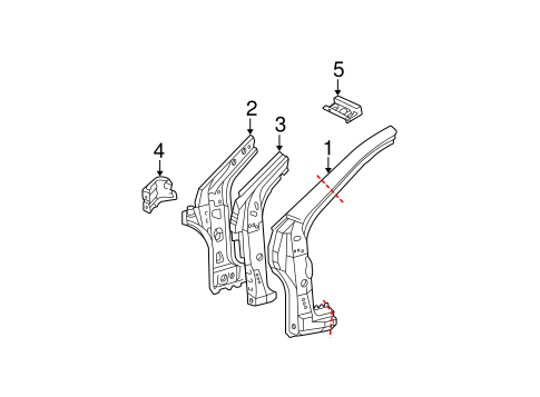 BODY/HINGE PILLAR for 2006 Toyota Corolla #1