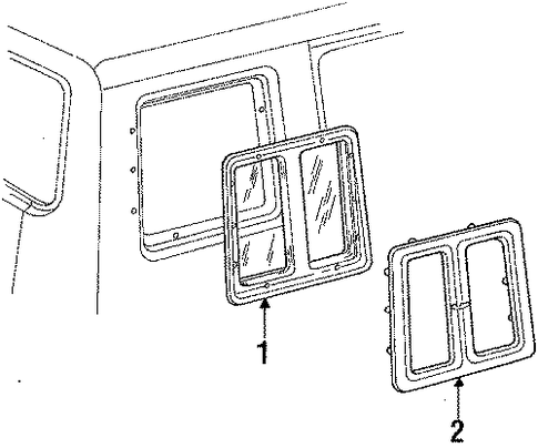 F-350 SIDE GLASS