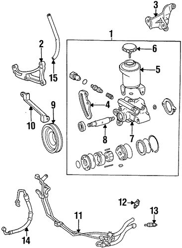 STEERING/PUMP & HOSES for 1998 Toyota T100 #1