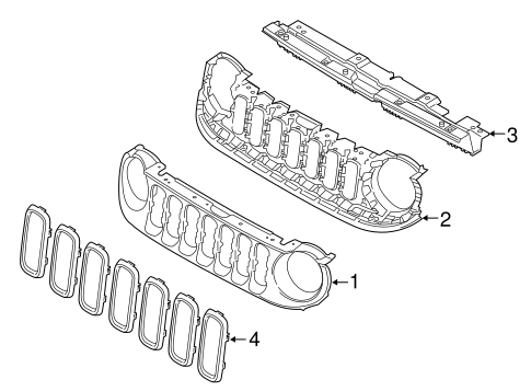 Grille & Components for 2015 Jeep Renegade #0