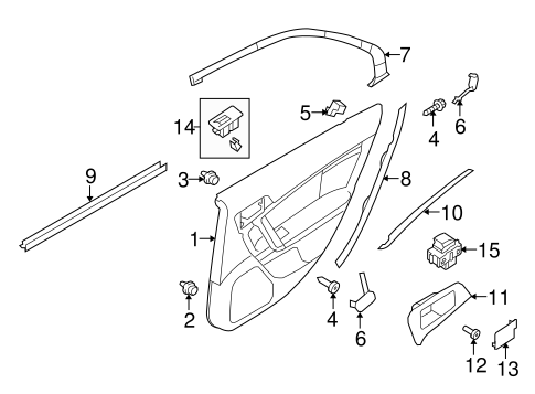 MKZ INTERIOR TRIM - REAR DOOR