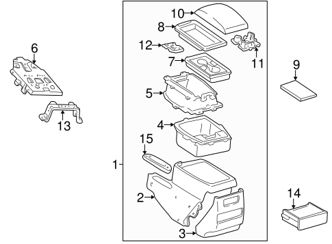 BODY/REAR CONSOLE for 2001 Toyota Land Cruiser #1