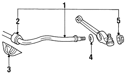 Stabilizer Bar & Components for 1992 Saturn SC #0