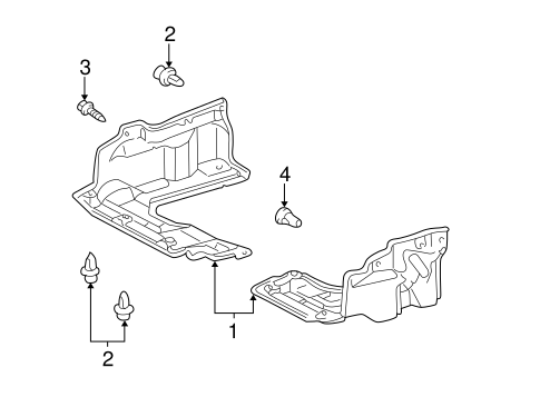 BODY/SPLASH SHIELDS for 2004 Toyota Corolla #1