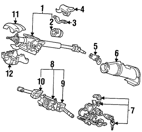 OEM Honda 35100-SR3-A12 - Ignition Lock Cylinder OEM Honda 35100-SR3-A12 - Ignition Lock Cylinder