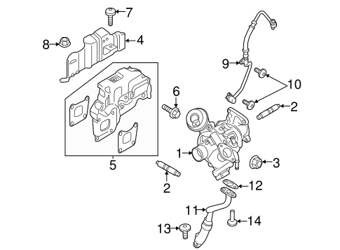 Engine/Turbocharger for 2015 Ford Focus #1