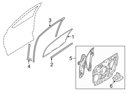 Body/Glass - Front Door for 2009 Ford Taurus X #1