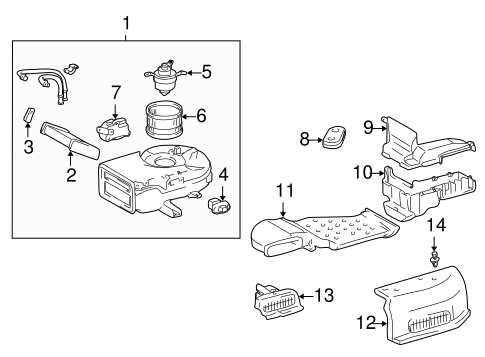 HVAC/AUXILIARY HEATER & AC for 1999 Toyota Sienna #1