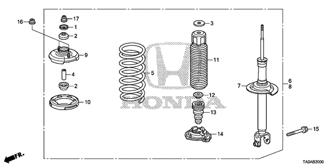 Chassis/Rear Shock Absorber for 2012 Honda ACCORD SEDAN #1