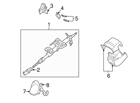 STEERING/STEERING COLUMN ASSEMBLY for 1998 Toyota Corolla #2