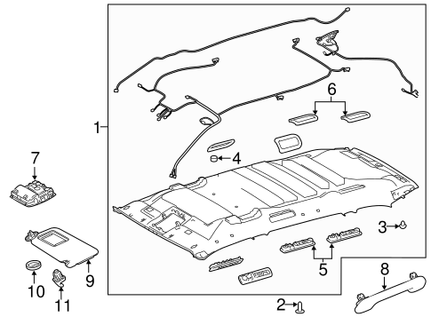 Body/Interior Trim - Roof for 2016 Toyota Highlander #1