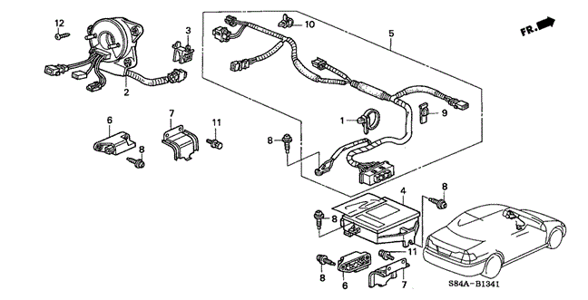 ELECTRICAL / EXHAUST / HEATER / FUEL/SRS UNIT (SIDE SRS) for 2002 Honda ACCORD SEDAN #1