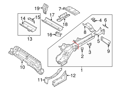 Body/Rails & Components for 2016 Ford Transit Connect #2