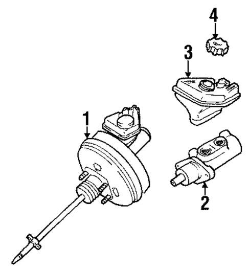 Cougar MASTER CYLINDER - COMPONENTS ON DASH PANEL