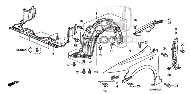 BODY / AIR CONDITIONING/FRONT FENDERS for 2010 Honda CIVIC COUPE #1