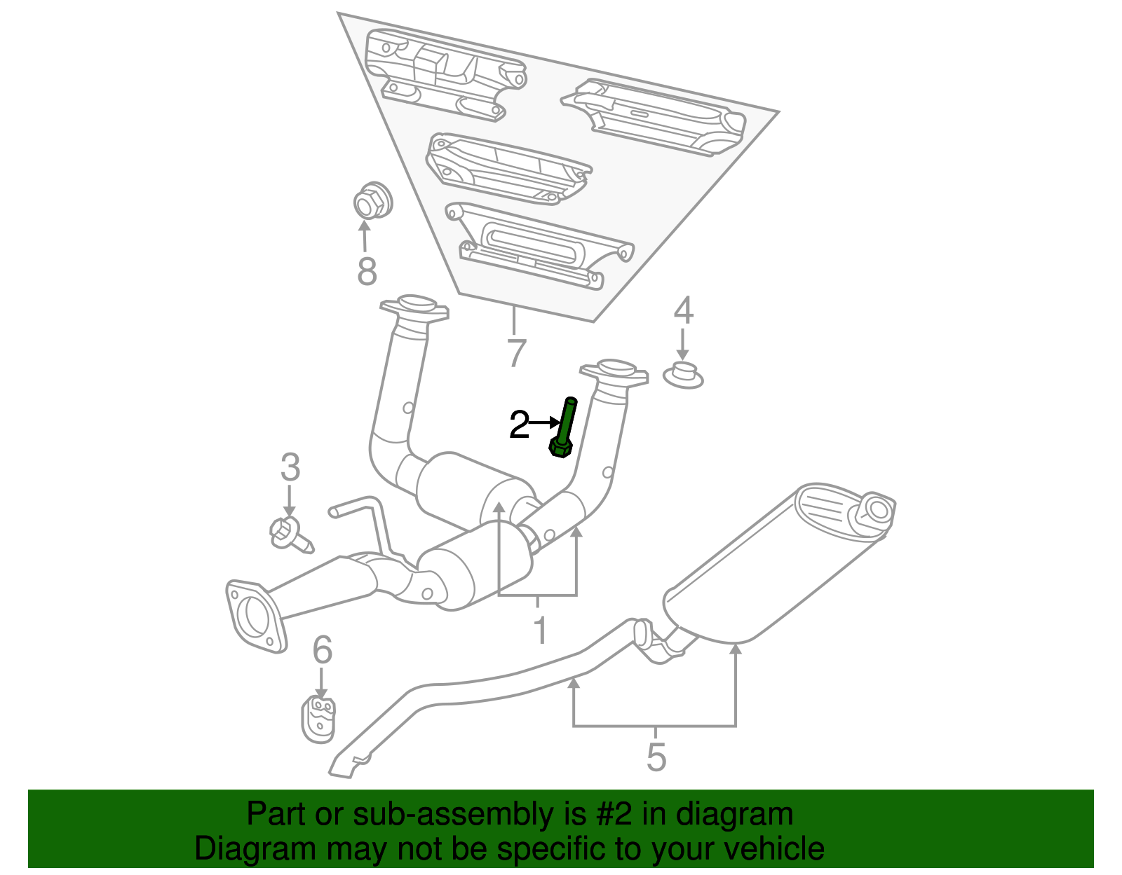 Genuine Mopar Converter /& Pipe Front Bolt 6505699AA