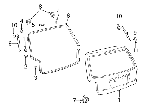 BODY/GATE & HARDWARE for 2007 Toyota Highlander #1