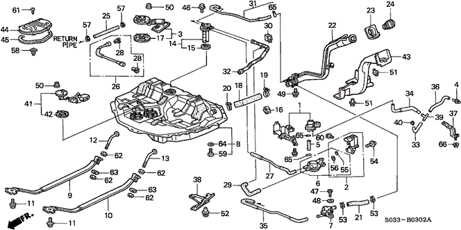 ELECTRICAL / EXHAUST / HEATER / FUEL/FUEL TANK (3) for 2000 Honda CIVIC HATCHBACK #1