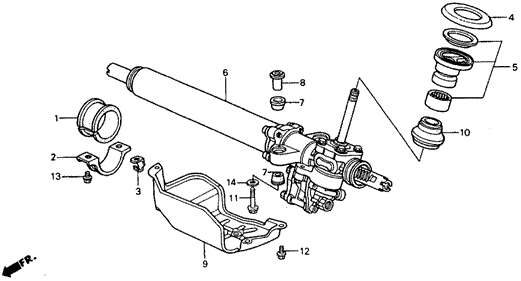 CHASSIS/P.S. GEAR BOX for 1993 Honda ACCORD COUPE #1