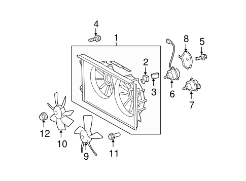 COOLING SYSTEM/COOLING FAN for 2005 Scion tC #1