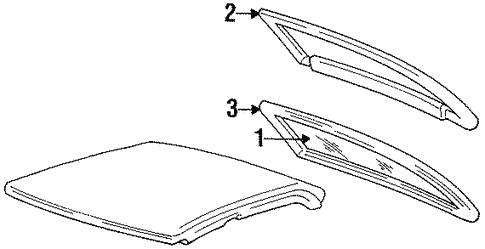 Glass & Hardware - Back for 1998 Oldsmobile 88 #0