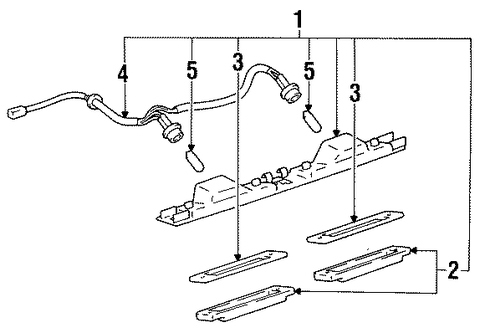 ELECTRICAL/LICENSE LAMPS for 1996 Toyota Camry #1