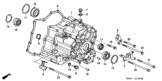 Transmission - Automatic/AT Transmission Housing (V6) for 2001 Honda ACCORD SEDAN #1