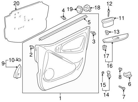 BODY/INTERIOR TRIM - DOOR for 2000 Toyota Echo #1