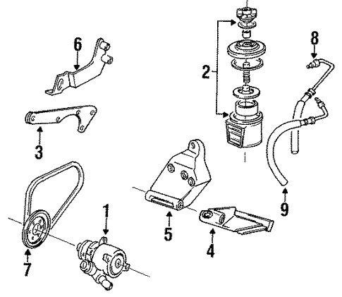 Pump & Hoses for 1985 Volkswagen Cabriolet #0