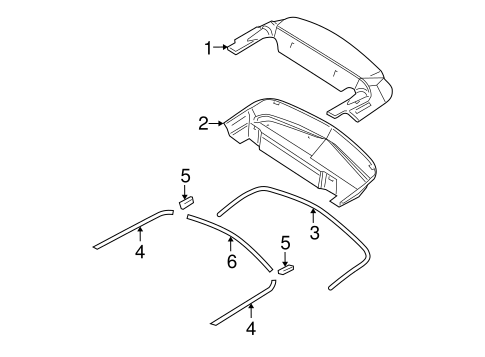 Mustang EXTERIOR TRIM - CONVERTIBLE TOP