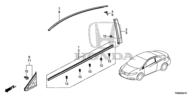 INTERIOR / BUMPER/MOLDING for 2012 Honda CIVIC COUPE #1