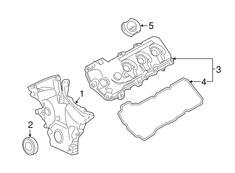 Engine/Valve & Timing Covers for 2013 Ford Flex #1