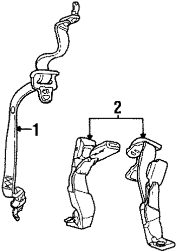 Grand Marquis REAR SEAT BELTS