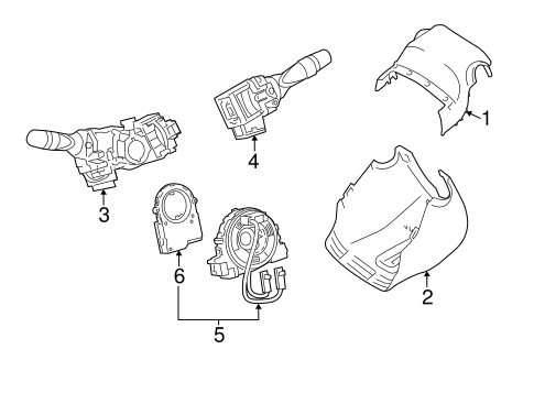 STEERING/SHROUD, SWITCHES & LEVERS for 2013 Toyota Avalon #1