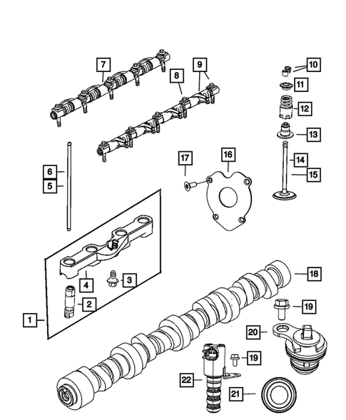 Camshaft and Valve for 2011 Dodge Challenger #0
