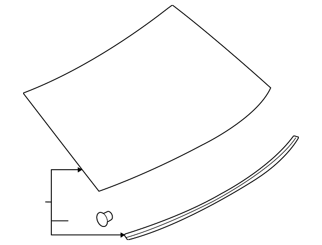 AH6Z-5442006-A Деталь BACK GLASS