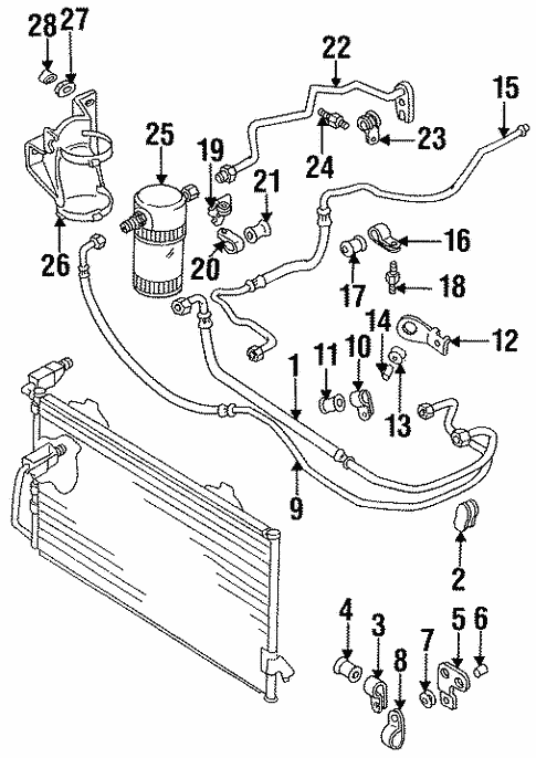 Hoses & Lines for 1994 Audi Cabriolet #0
