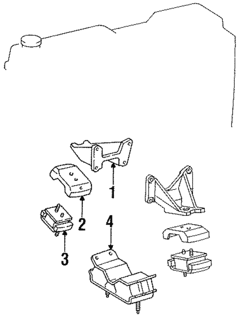 Engine & Trans Mounting for 1996 Toyota Land Cruiser #0