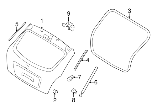 Liftgate for 2011 Hyundai Accent #0