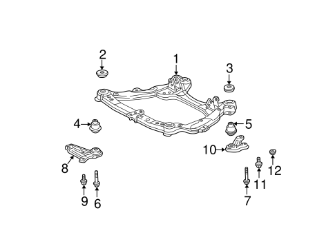 FRONT SUSPENSION/SUSPENSION MOUNTING for 2004 Toyota Highlander #1