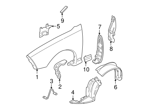 Sunfire EXTERIOR TRIM - FENDER