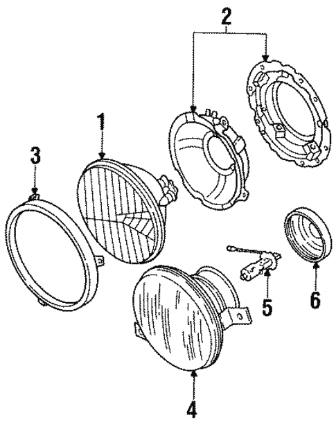 Headlamp Components for 1985 Volkswagen Cabriolet #0