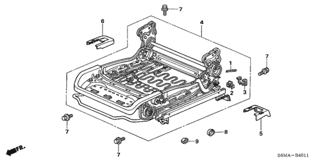 Front Seat Components (L.) (Manual Height) for 2006 Acura RSX #0