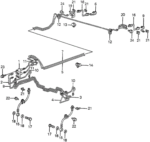 Chassis/Brake Lines for 1983 Honda ACCORD HATCHBACK #1