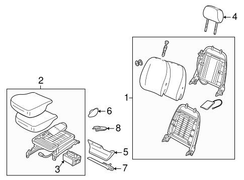 Freelander FRONT SEAT COMPONENTS