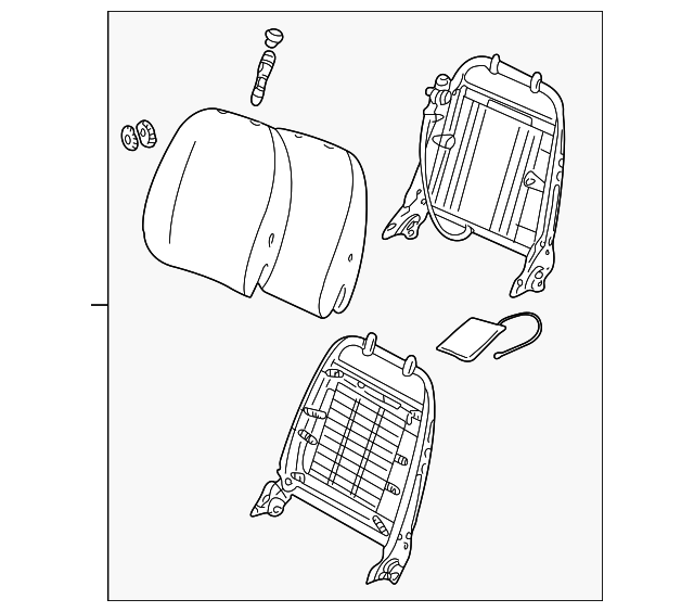 HAJ000360WQQ Деталь SEAT BACK ASSY, RIGHT