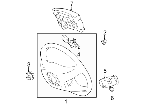 STEERING/STEERING WHEEL & TRIM for 2001 Toyota Sienna #1