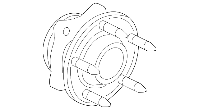 T2R17023 HUB & BEARING, RIGHT