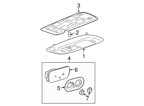 Body/Overhead Console for 2005 Ford Expedition #1