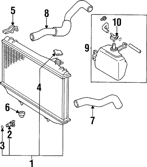 COOLING SYSTEM/RADIATOR & COMPONENTS for 1997 Toyota Supra #1